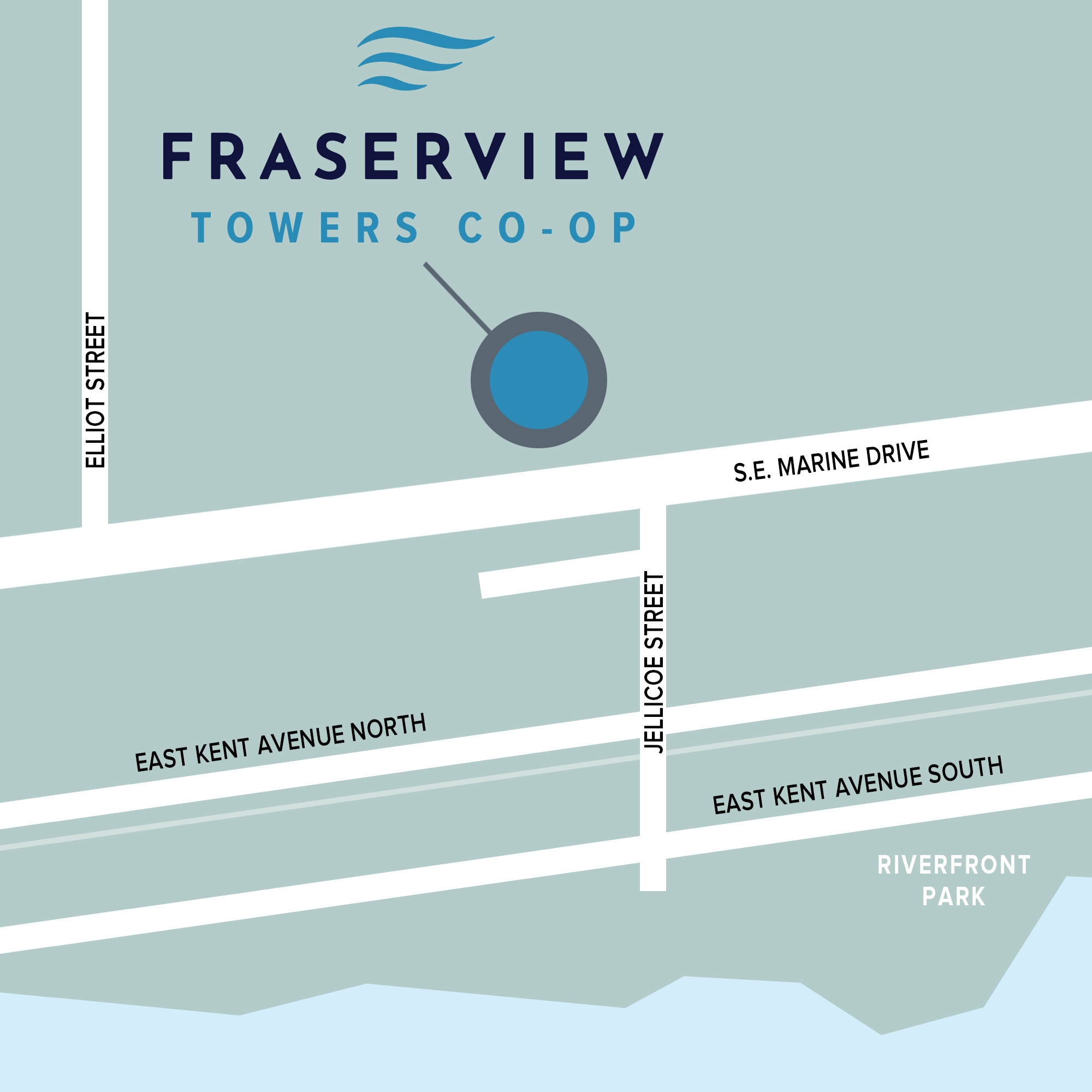 Fraserview Riverside Location Map